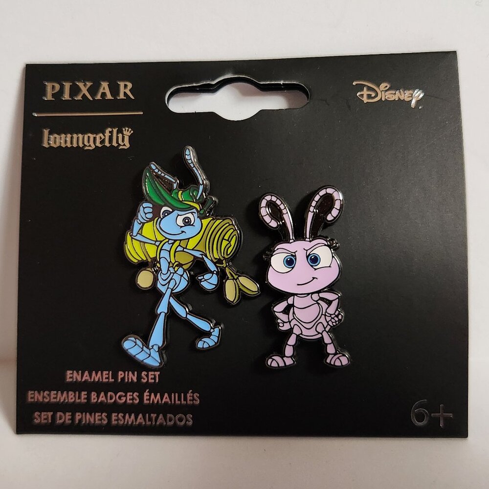 Loungefly Pixar A Bugs Life Pin Set Flik & Dot 2 Enamel Pins 2026 New